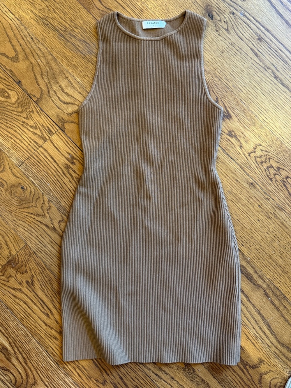 Aritzia Babaton Ribbed Sleeveless Bodycon Dress